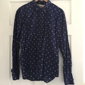 Crown pattern button down shirt